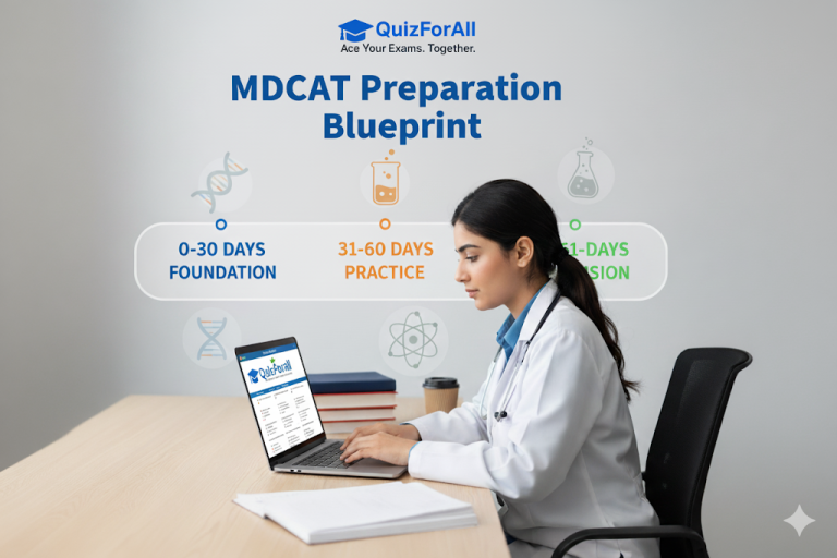 Feeling overwhelmed by the MDCAT? This 90-day blueprint is your answer. 🩺📚 Our latest featured image isn't just a graphic—it's a visual roadmap used by top scorers. It breaks down the entire MDCAT preparation journey into three simple, actionable phases: Foundation, Practice, and Revision. Ready to stop scrolling and start studying? 👉 Click the link in our bio to read "The Ultimate MDCAT Preparation Blueprint" and get your free mock test on QuizForAll! #MDCAT #MDCAT2024 #MedicalStudent #PMC #QuizForAll #MedSchool #StudyGram #Preparation